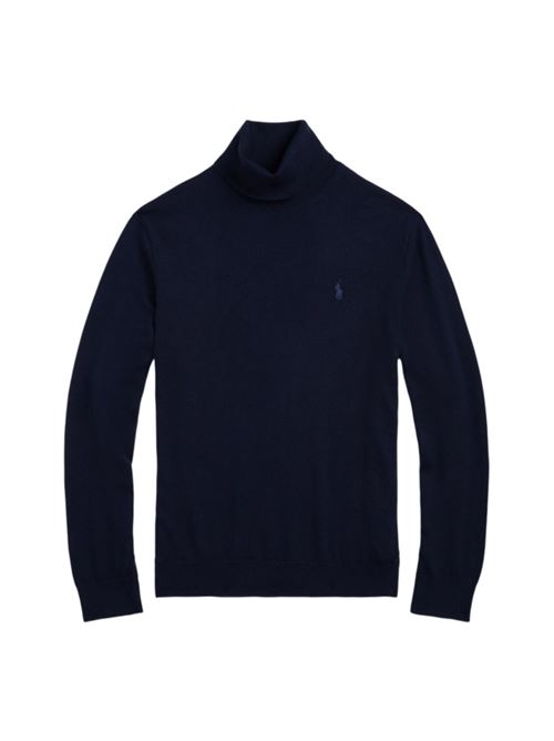 Maglia da uomo in lana a collo alto, colore hunter navy POLO RALPH LAUREN | 710946145001